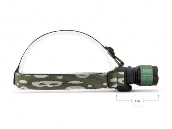 Cree Ledes Fém Optikás Fejlámpa Gyűrűs Zoomal Beépített Akkumulátorral